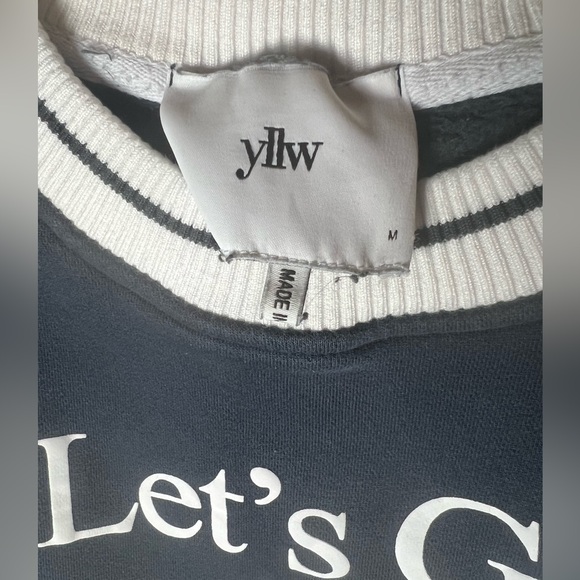 YLLW THE LABEL “Let’s Go For A Walk” Oversized Sweatshirt in Navy Size M - Picture 3 of 16